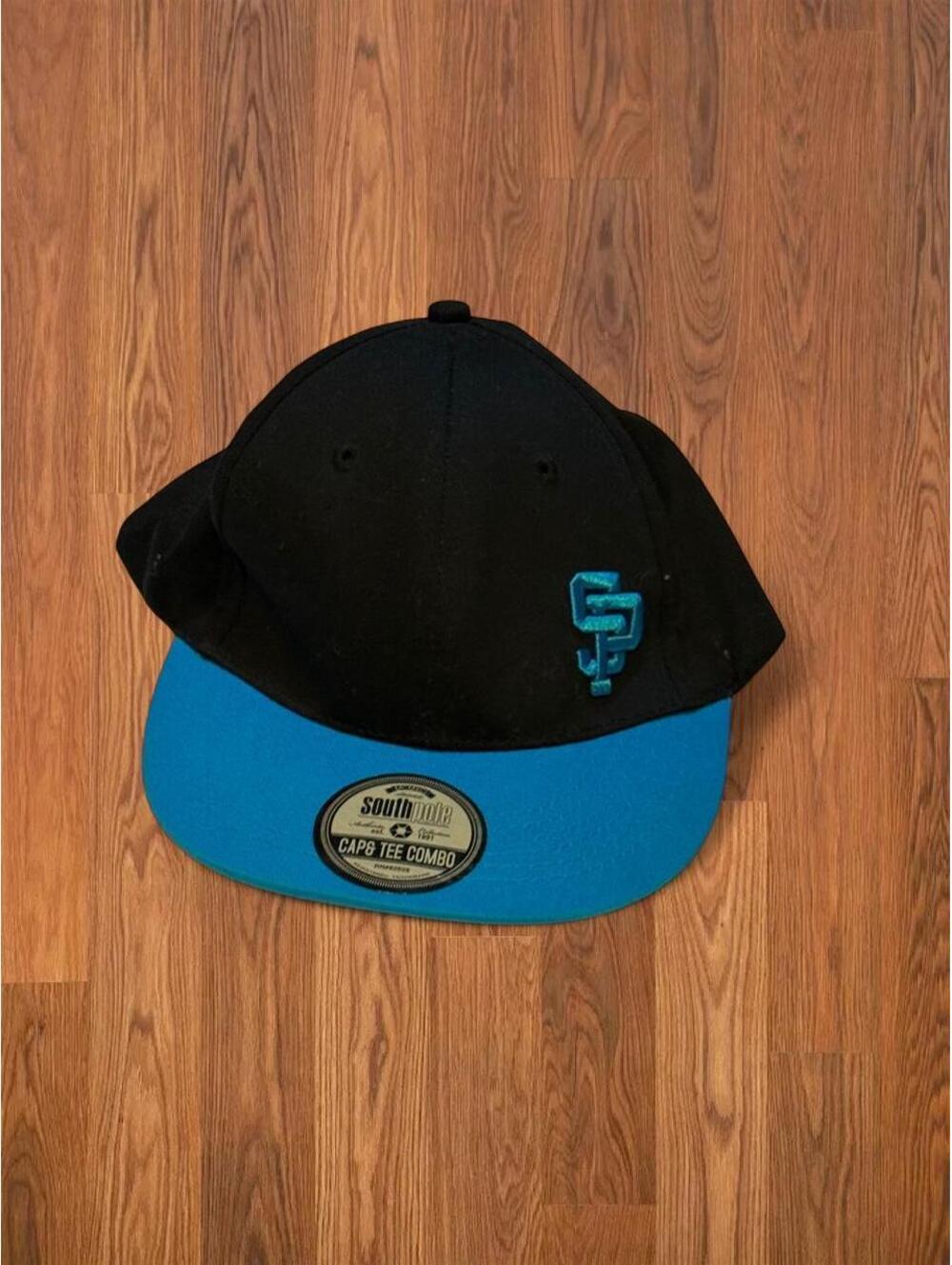 Southpole Y2K Black Blue Baseball Cap NWT Streetwear Hip Hop Hat